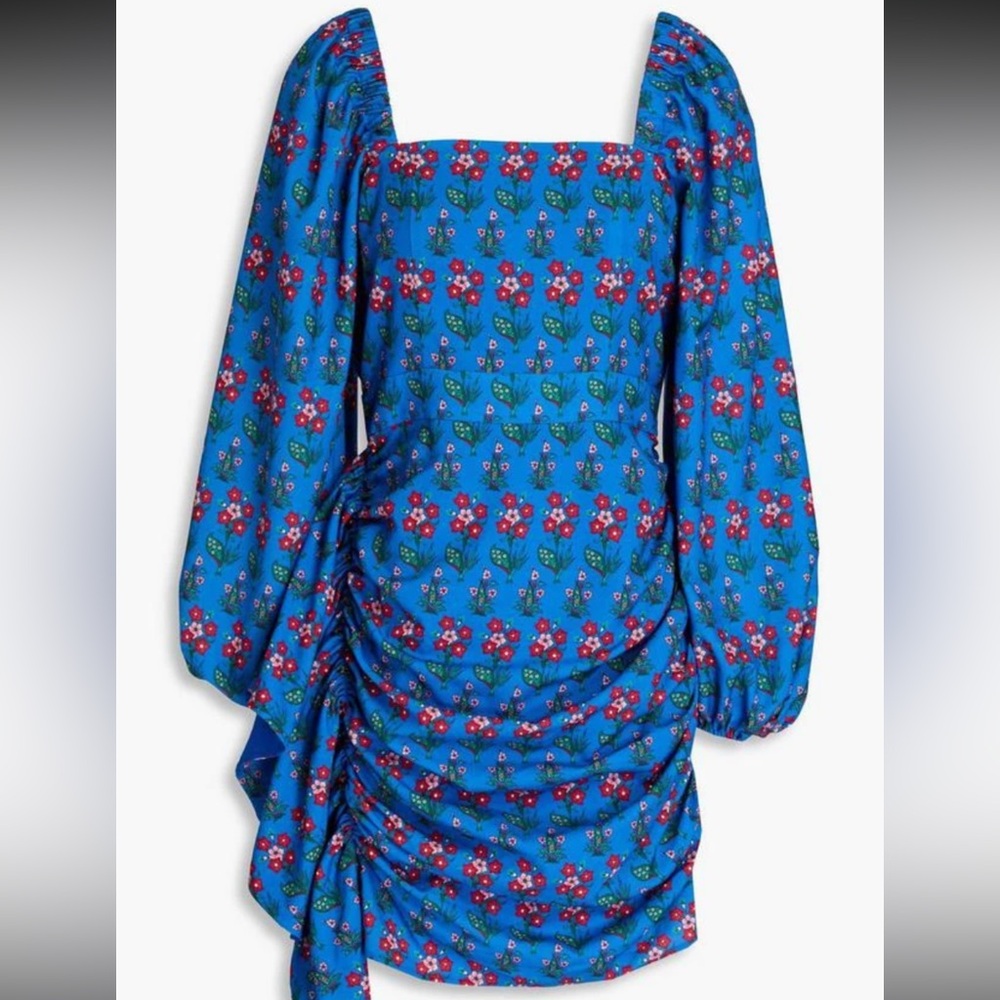 RHODE Blue and Red Floral Dress